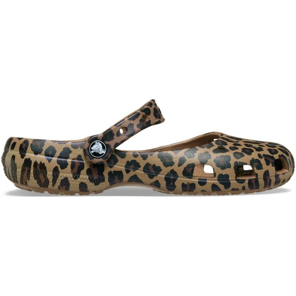 Crocs Classic Ballet Flat Animal Print Sepia Leopard (Womens)