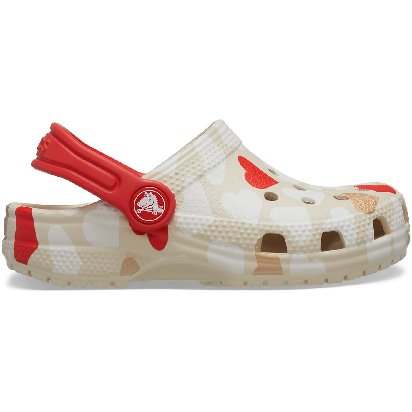 Crocs Classic Clog Heart Print Sandstone (TD)