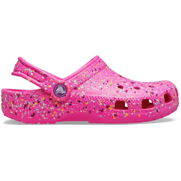 Crocs Classic Splatter Paint Clog Pink Crush Multi (Kids)