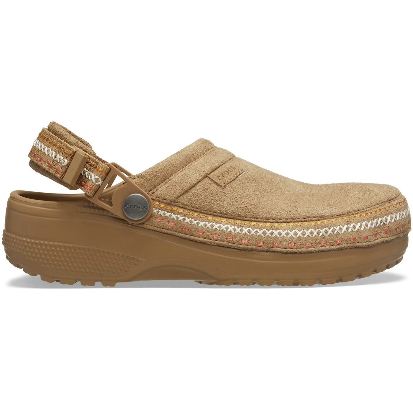 Crocs Crafted Vegan Suede Stitch Clog Sepia
