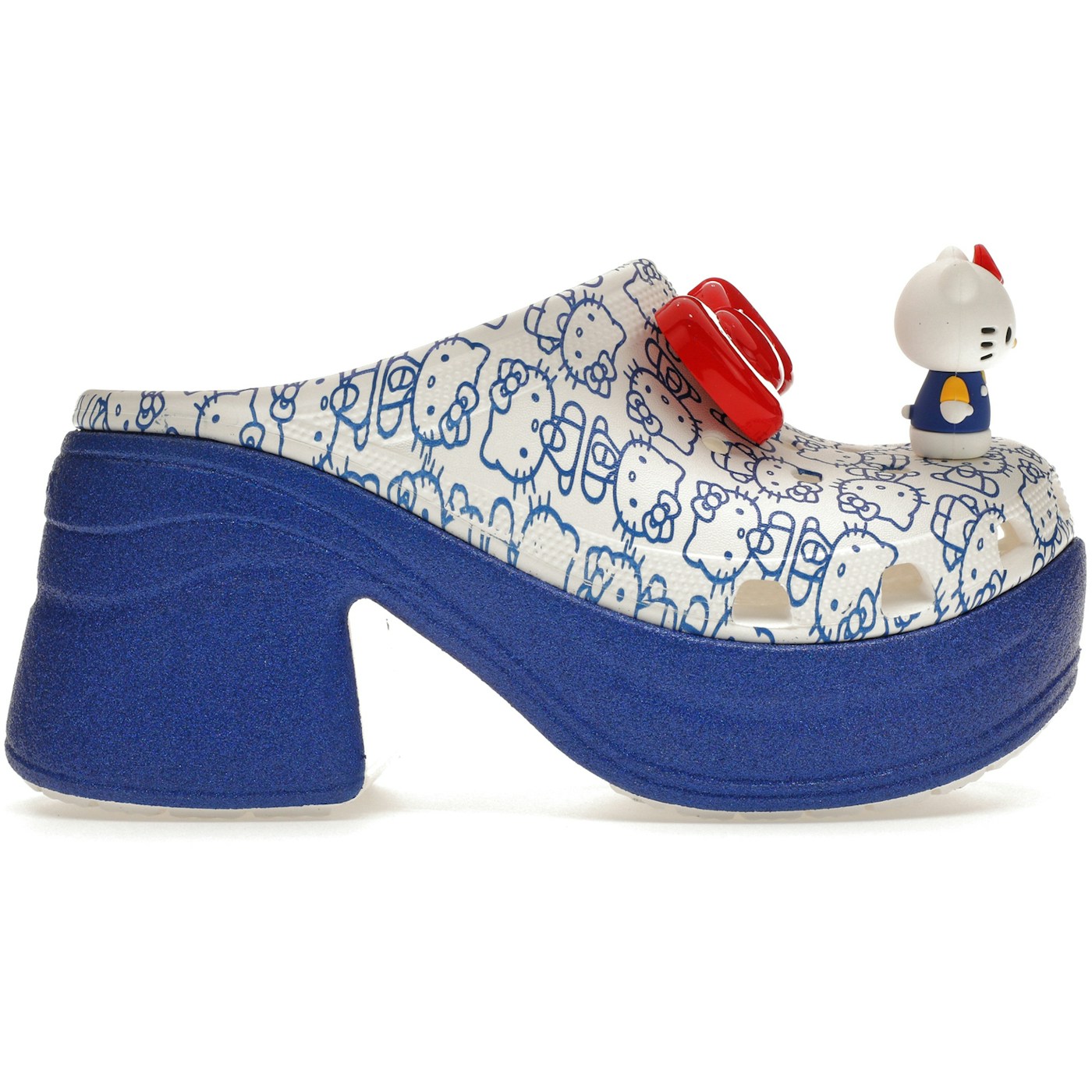 Crocs Siren Clog Hello Kitty 50th Anniversary Blue Glitter