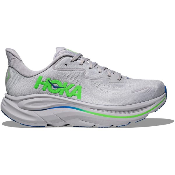 Hoka One One Clifton 10 Ash Grey Neon Green