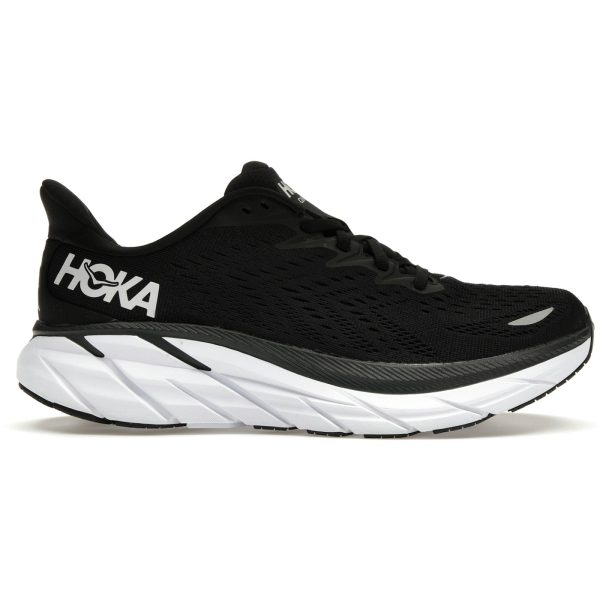 Hoka One One Clifton 8 Black White (Womens)