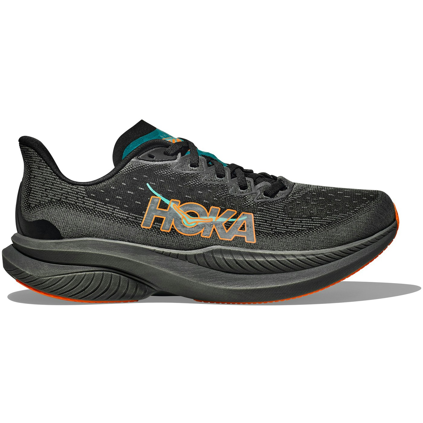 Hoka One One Mach 6 Black Electric Tangerine