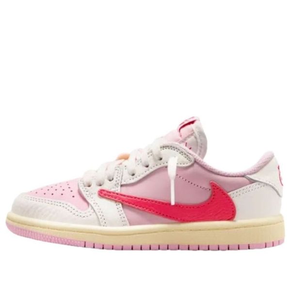 Jordan 1 Retro Low OG SP Travis Scott Sail Tropical Pink (PS)