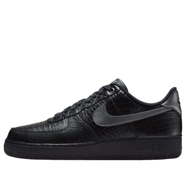 Nike Air Force 1 Low Black Metallic Dark Grey Croc