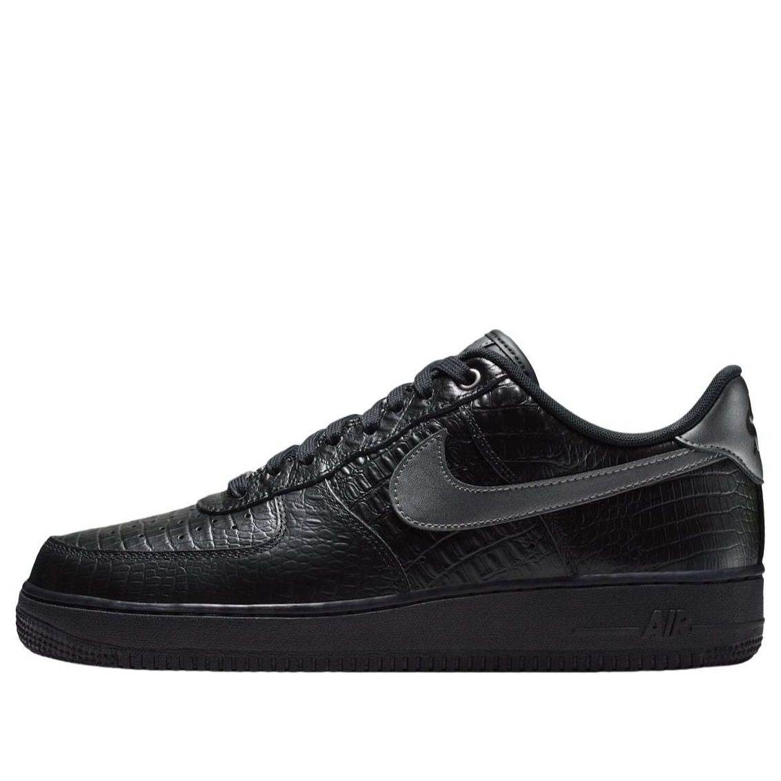 Nike Air Force 1 Low Black Metallic Dark Grey Croc 4 Nike Air Force 1 Low Black Metallic Dark Grey Croc