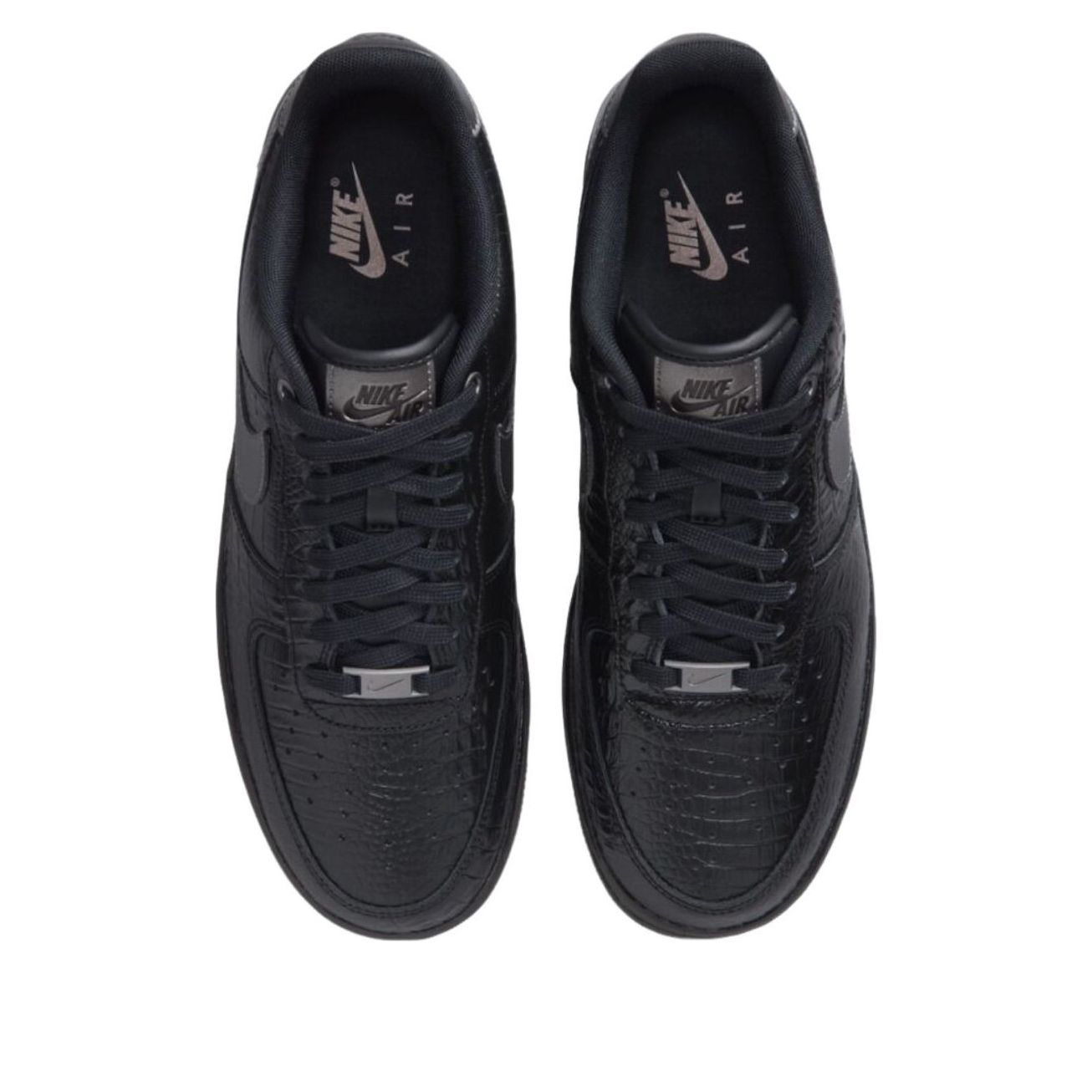 Nike Air Force 1 Low Black Metallic Dark Grey Croc 6 Nike Air Force 1 Low Black Metallic Dark Grey Croc