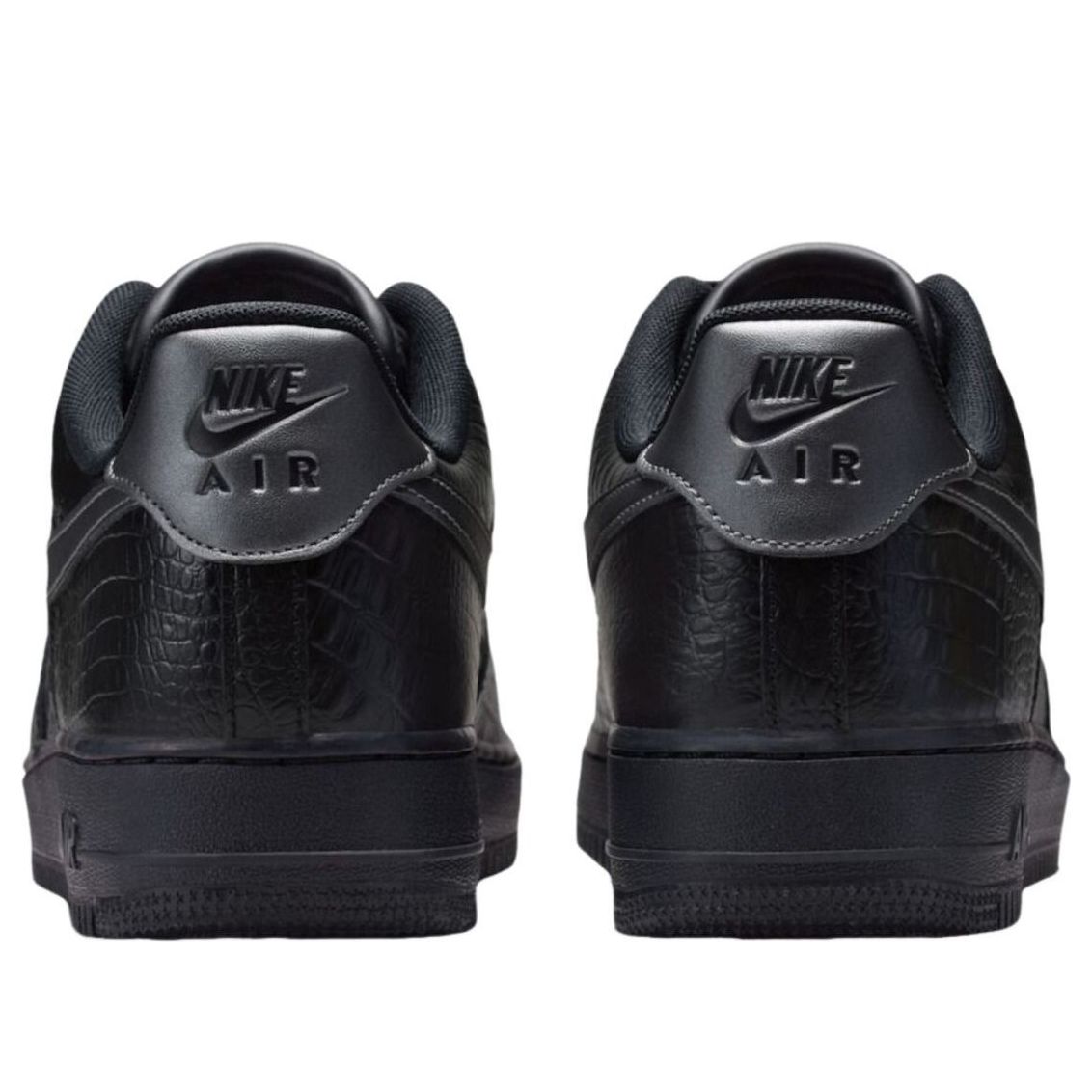Nike Air Force 1 Low Black Metallic Dark Grey Croc 7 Nike Air Force 1 Low Black Metallic Dark Grey Croc