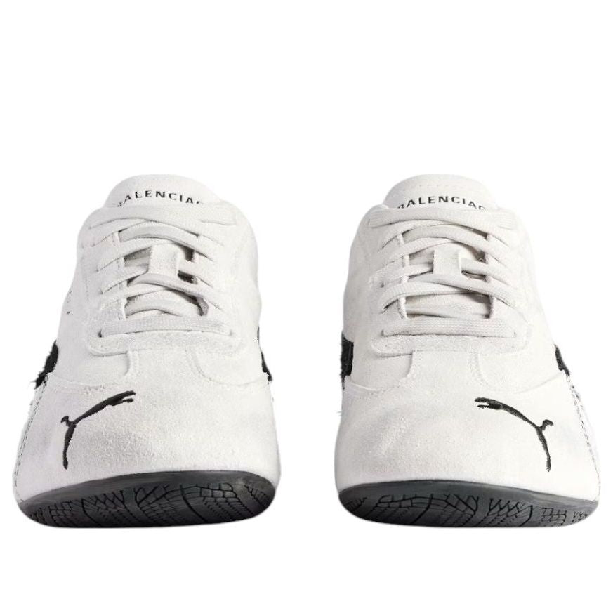 Balenciaga x Puma Speedcat Suede Distressed White Black 5 Balenciaga x Puma Speedcat Suede Distressed White Black