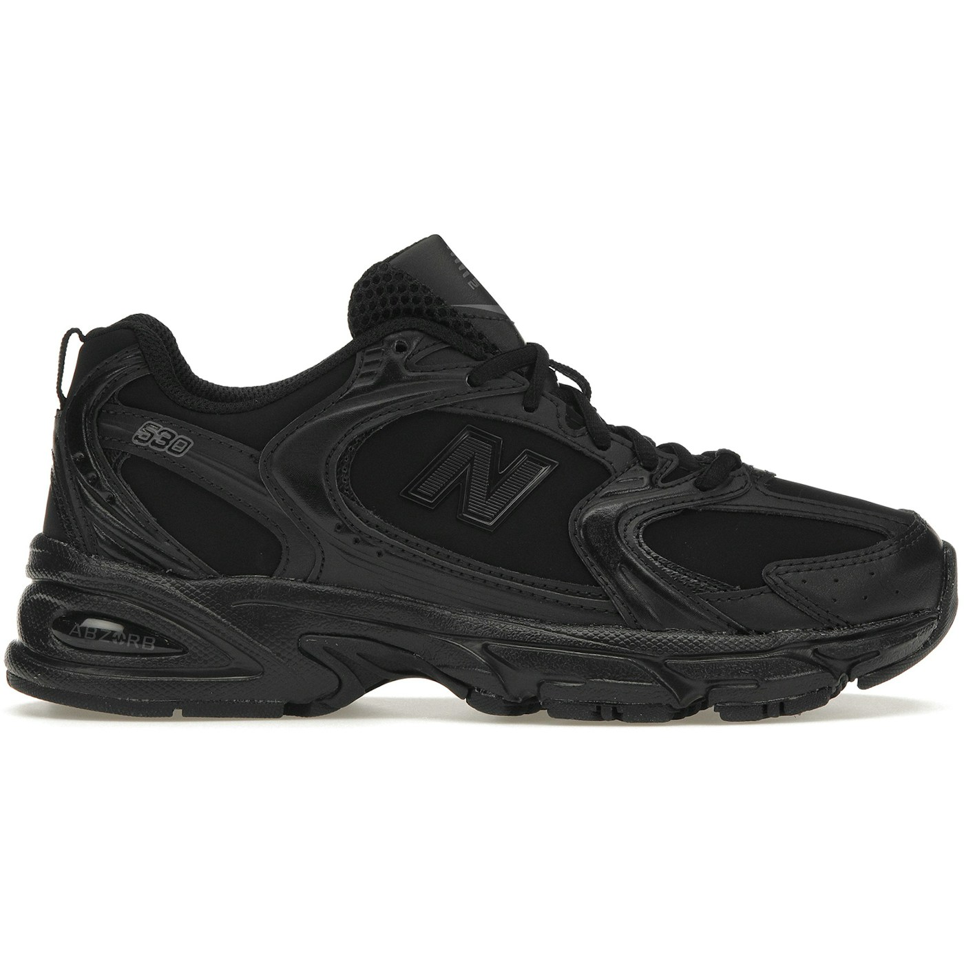 New Balance 530 Triple Black Leather 1 New Balance 530 Triple Black Leather