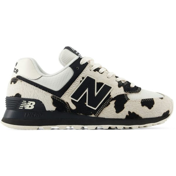 New Balance 574 Cow Print Black Linen (Womens)