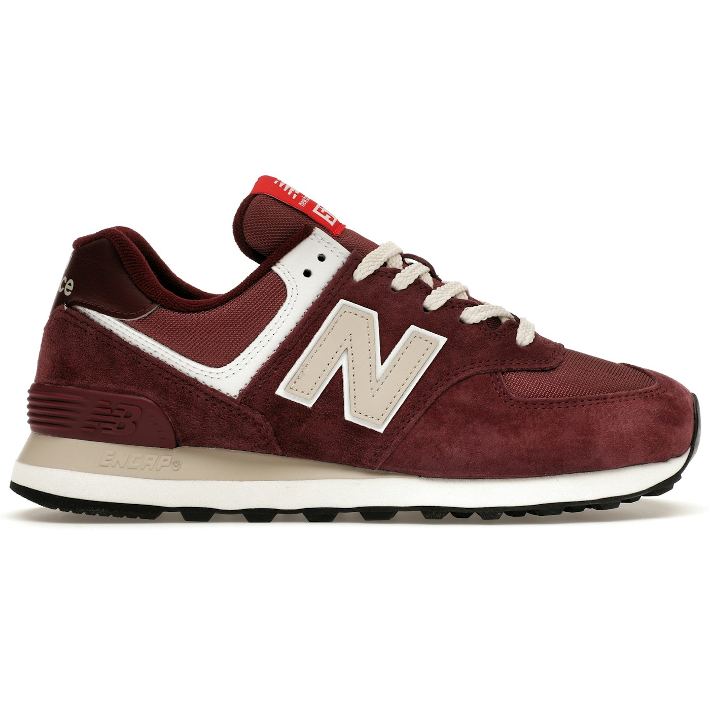 New Balance 574 Suede Maroon Grey