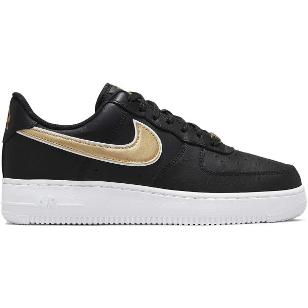 Nike Air Force 1 Low 07 Essential Black Metallic Gold (Womens)