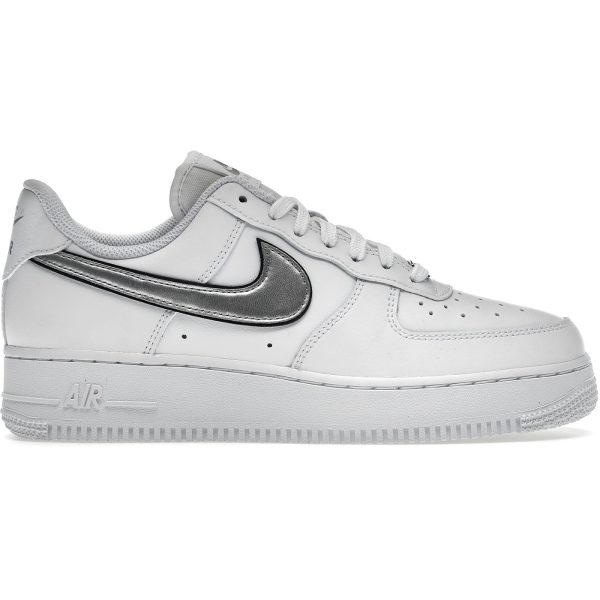 Nike Air Force 1 Low 07 Essential White Metallic Silver Black (Womens)