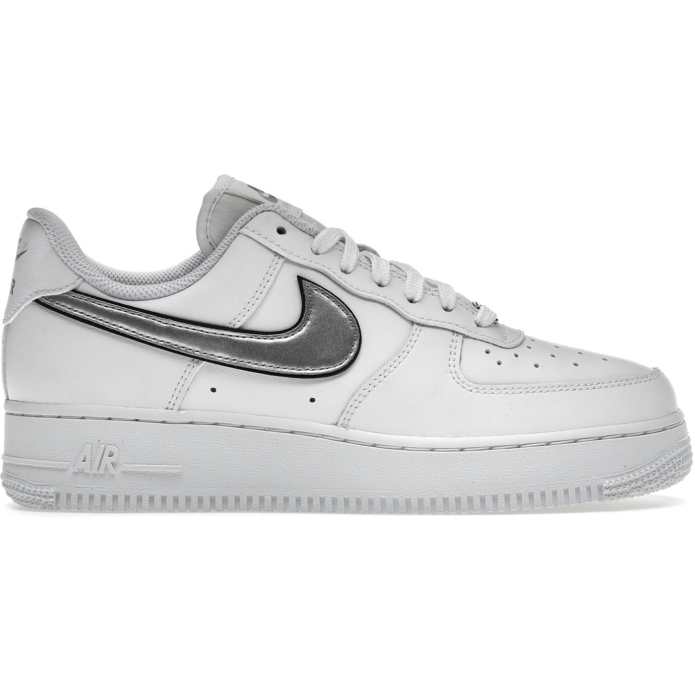 Nike Air Force 1 Low 07 Essential White Metallic Silver Black (Womens)