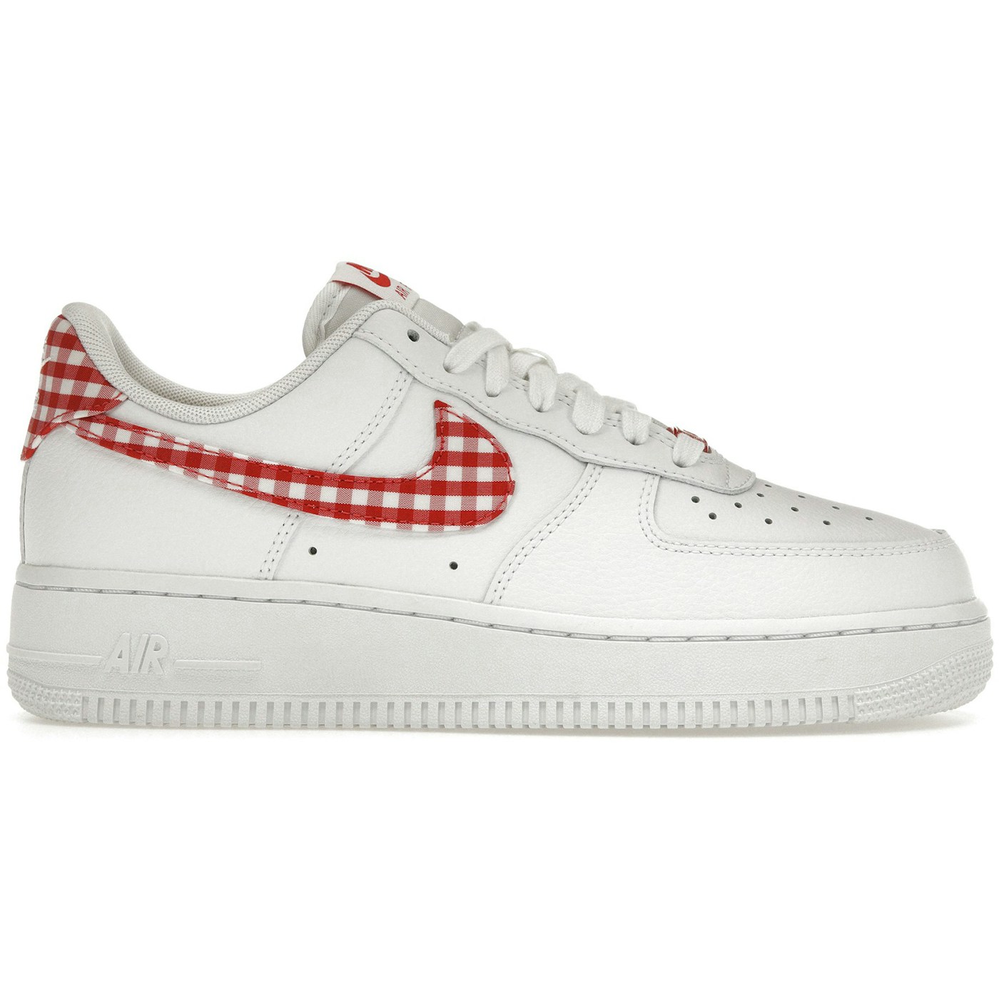 Nike Air Force 1 Low 07 Essential White Mystic Red Gingham (Womens)
