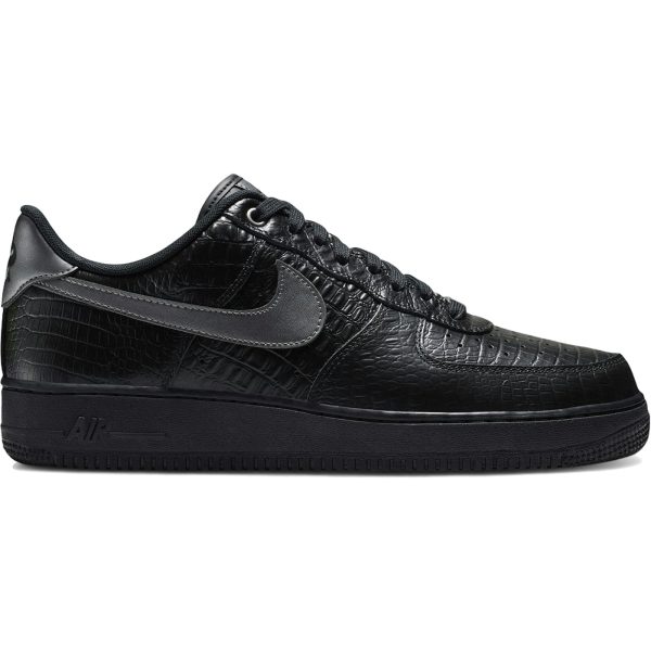 Nike Air Force 1 Low Black Metallic Dark Grey Croc
