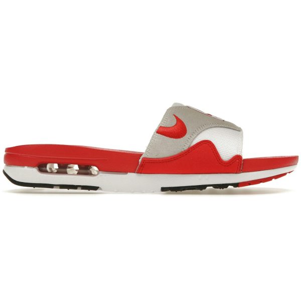 Nike Air Max 1 Slide White University Red