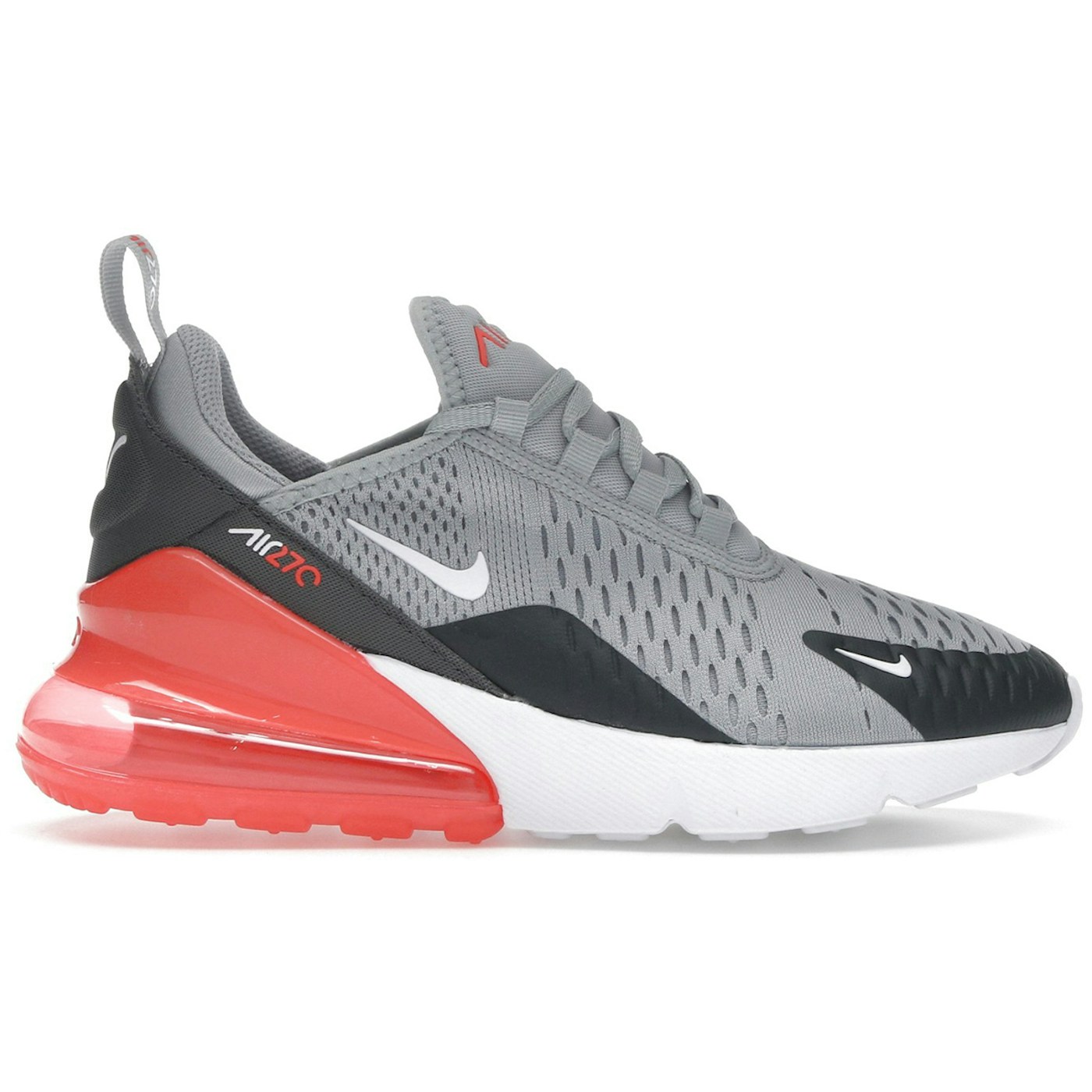 Nike Air Max 270 Wolf Grey Anthracite Bright Crimson White (GS)