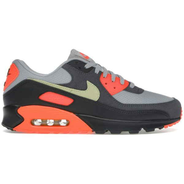 Nike Air Max 90 Light Smoke Grey Hyper Crimson Limelight