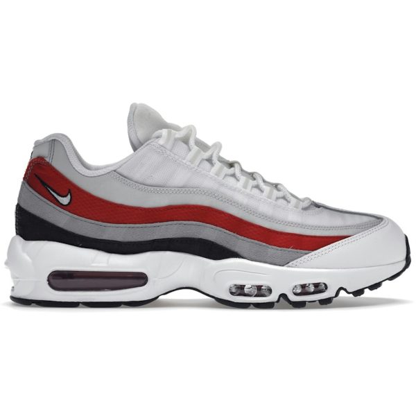 Nike Air Max 95 White Varsity Red Particle Gray