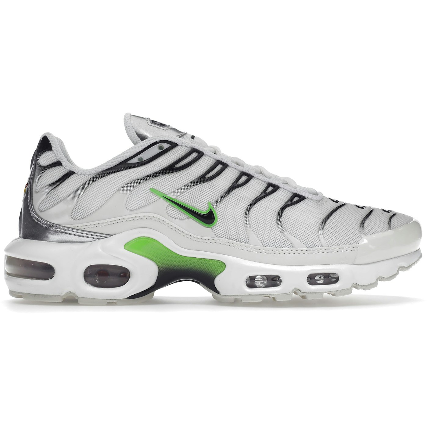 Nike Air Max Plus White Neon Metallic Silver (Womens)