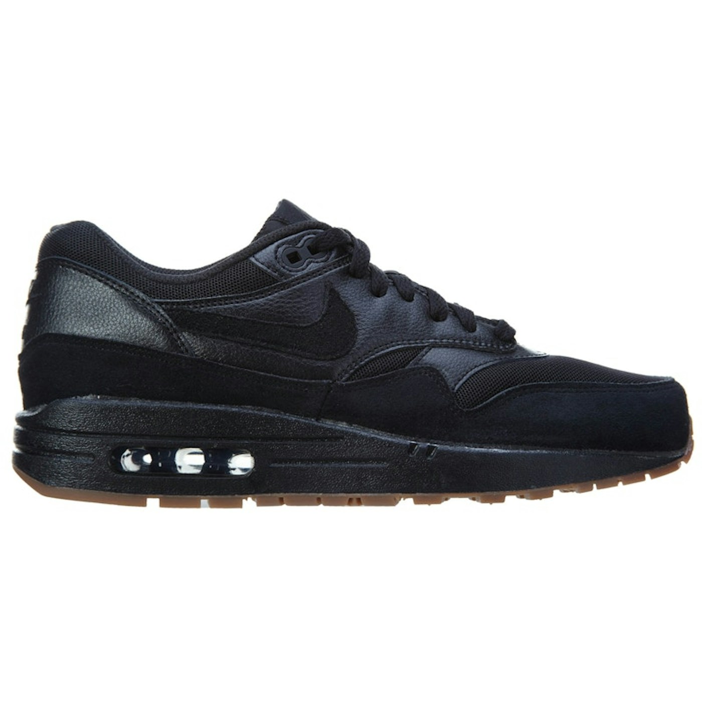 Nike Air Max1 Essential Black Black-Gum Medium Brown (Womens)