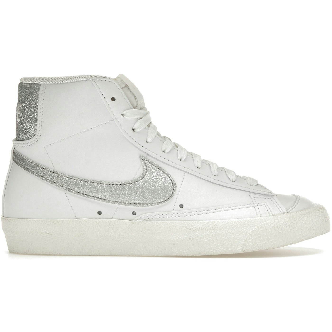 Nike Blazer Mid 77 Essential White Metallic Silver (Womens)