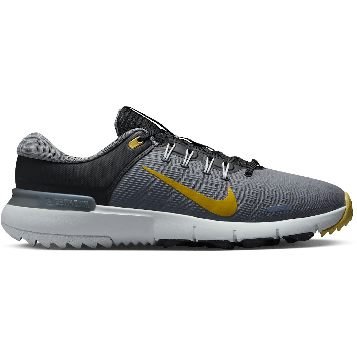 Nike Free Golf Next Nature Black Cool Grey Pure Platinum Infinite Gold