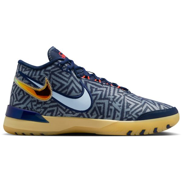 Nike LeBron NXXT Genisus Midnight Navy Soft Yellow Bright Crimson Light Armory Blue