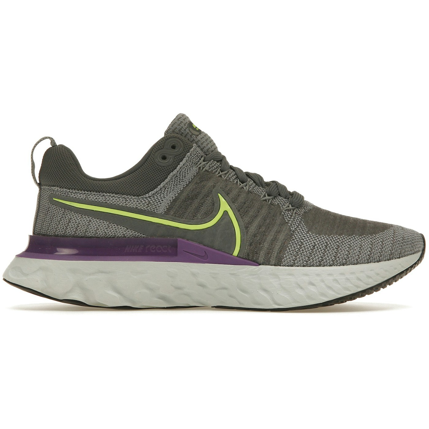 Nike React Infinity Run Flyknit 2 Grey Volt Wild Berry