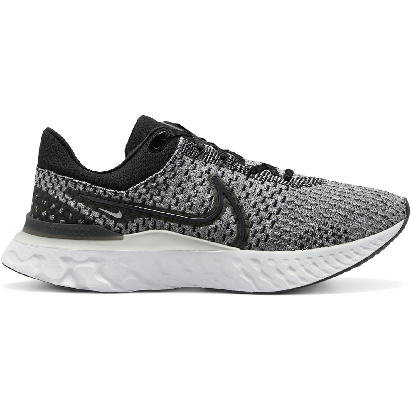 Nike React Infinity Run Flyknit 3 Black Grey Fog