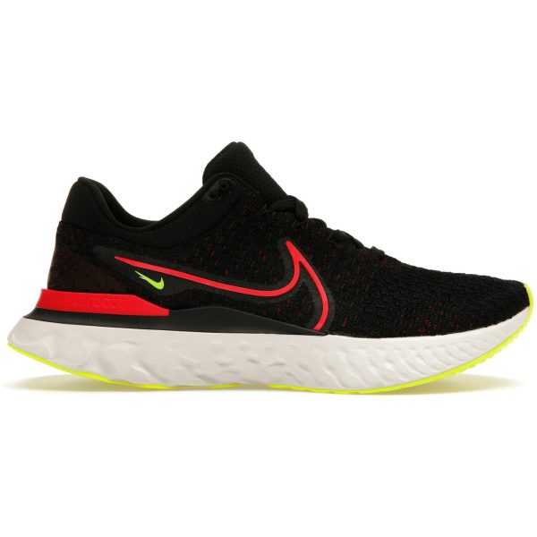 Nike React Infinity Run Flyknit 3 Black Siren Red Volt