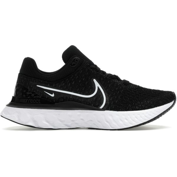 Nike React Infinity Run Flyknit 3 Black White (Womens)