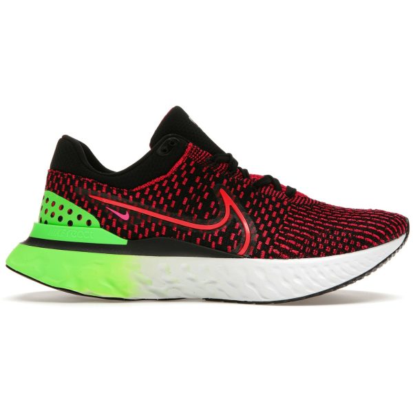 Nike React Infinity Run Flyknit 3 Green Strike Team Red