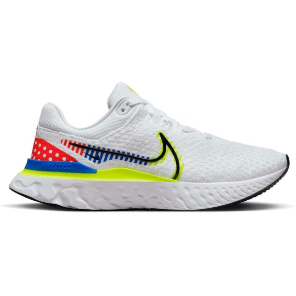 Nike React Infinity Run Flyknit 3 Premium White Volt Racer Blue