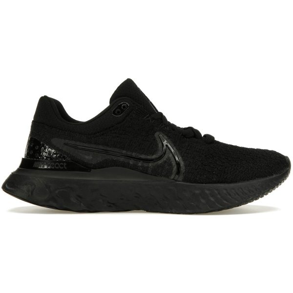 Nike React Infinity Run Flyknit 3 Triple Black (Womens)