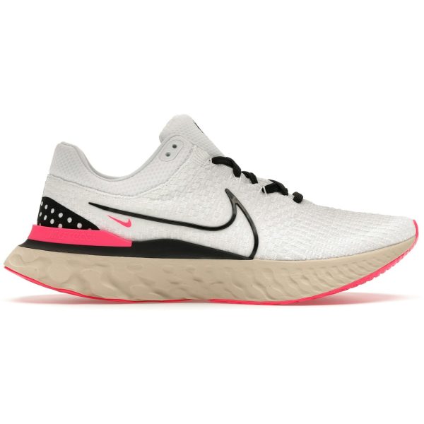 Nike React Infinity Run Flyknit 3 White Hyper Pink