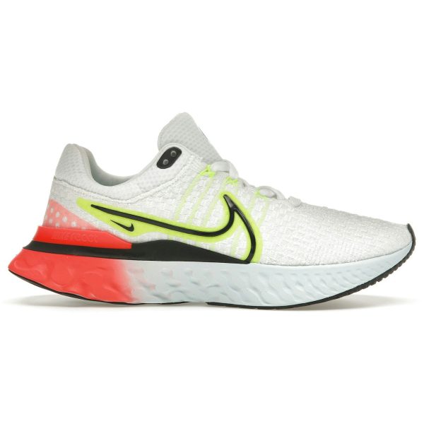 Nike React Infinity Run Flyknit 3 White Volt Bright Crimson (Womens)