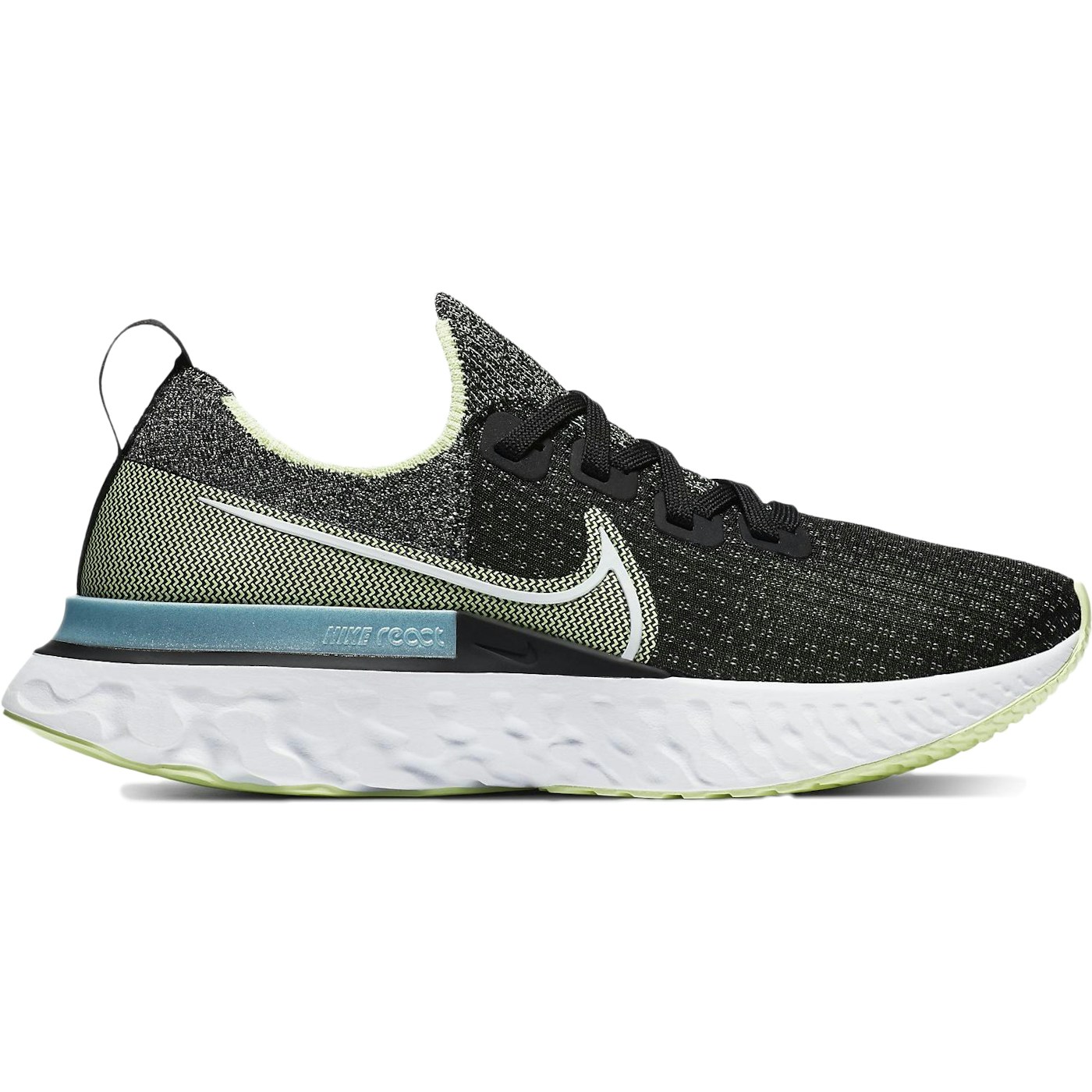 Nike React Infinity Run Flyknit Black Grey Green (Womens)