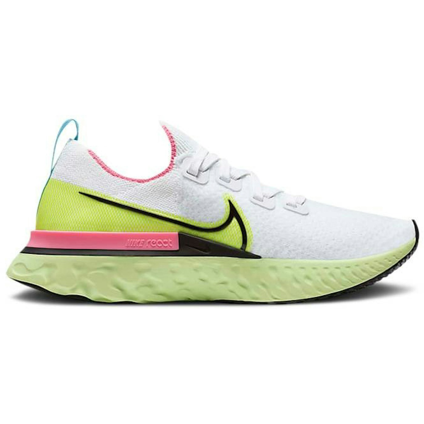 Nike React Infinity Run Flyknit White Volt Pink Blast (Womens)