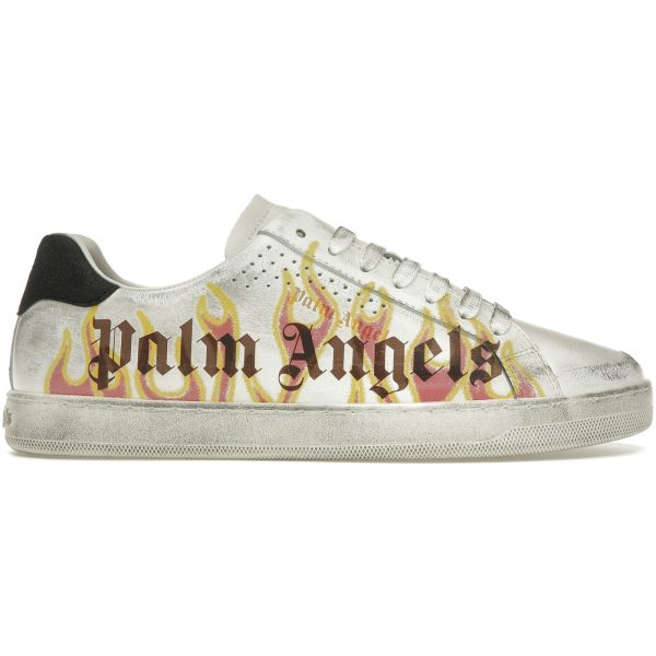 Palm Angels Palm One Low-Top Flame Print White Multi