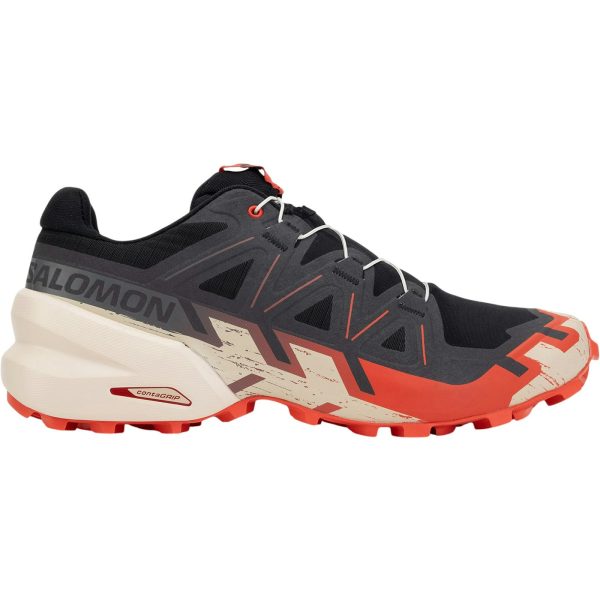 Salomon Speedcross 6 Black Fiery Red Almond Milk