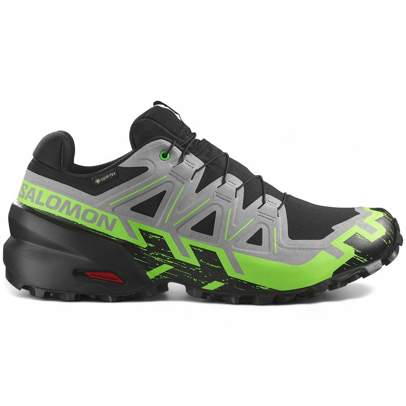 Salomon Speedcross 6 Gore-Tex Black Alloy Green Gecko