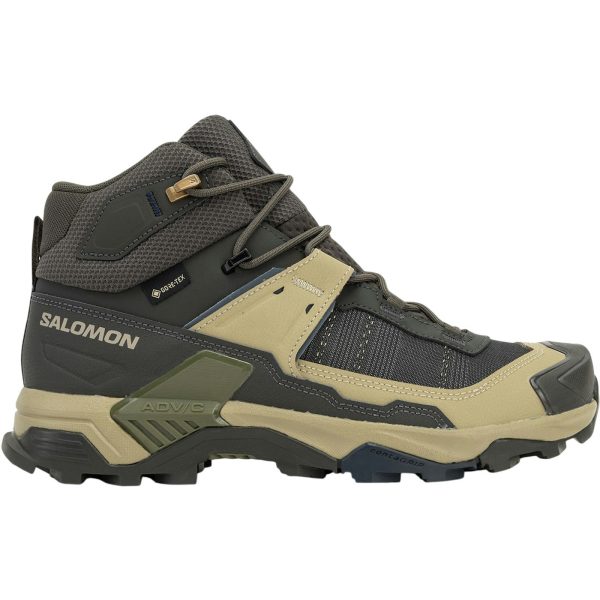 Salomon X Ultra 5 Mid Gore-Tex Peat Grey Green Blue Nights