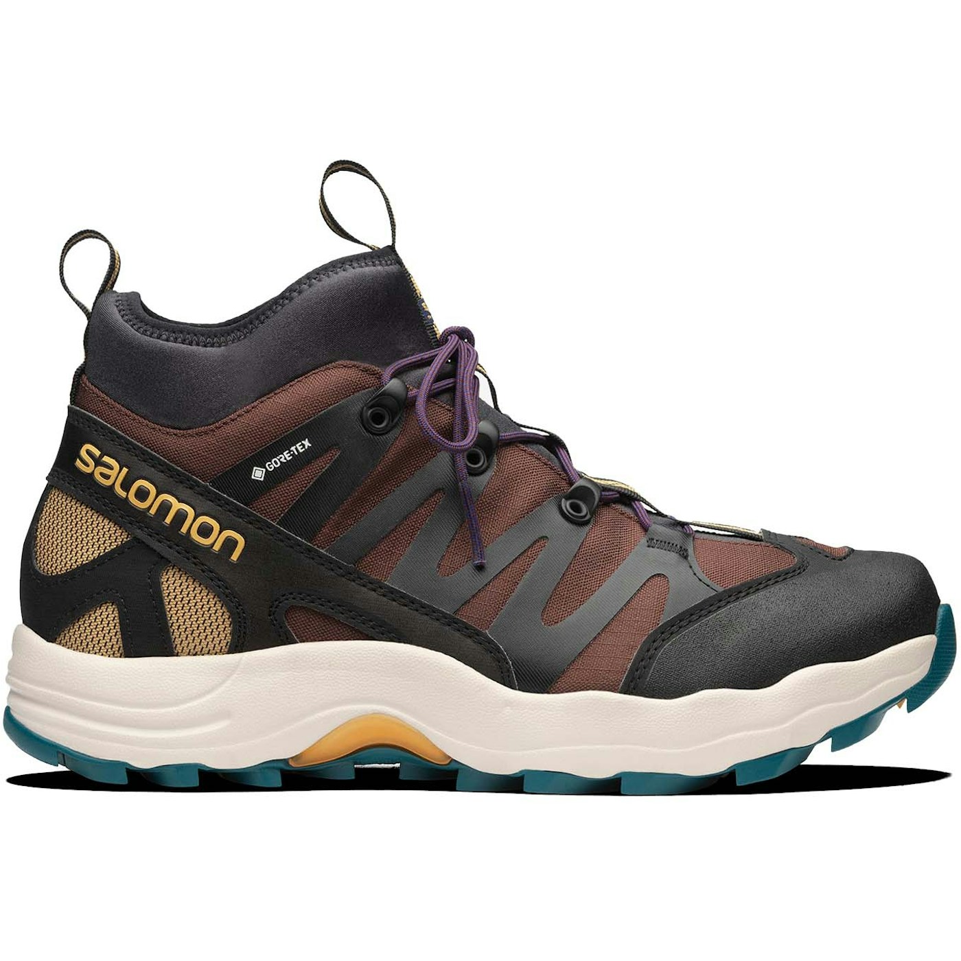 Salomon XA-Pro 1 Mid Gore-Tex Black Chocolate Brown Blue