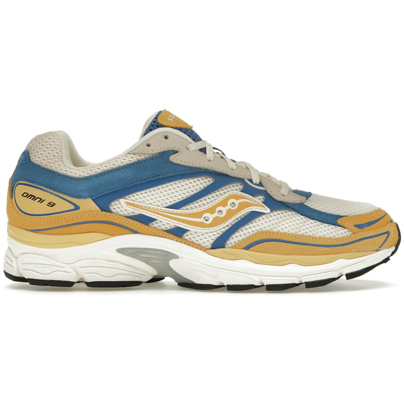 Saucony ProGrid Omni 9 Premium Cream Yellow Royal Blue
