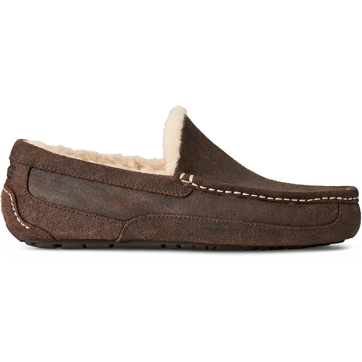 UGG Ascot Leather Distressed Slipper Dusted Cocoa