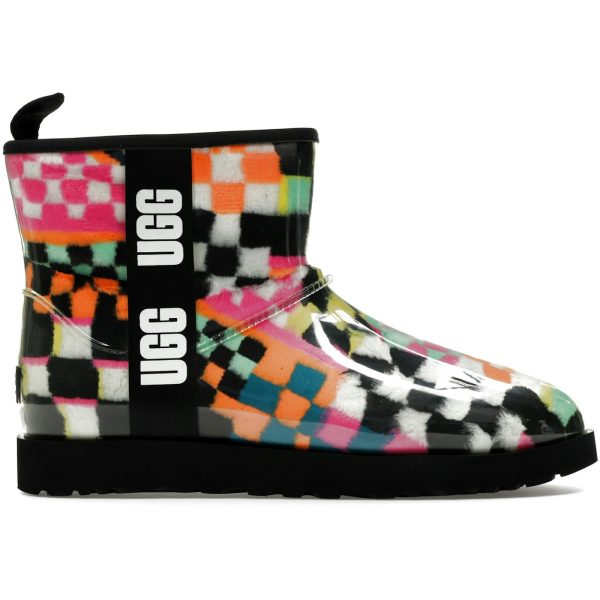 UGG Classic Clear Mini Boot Checks Black Multi (Womens)